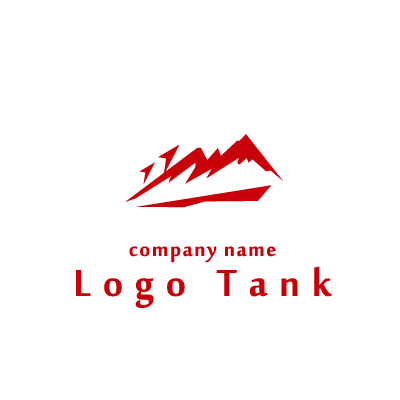 山脈 飛行機のロゴ ロゴタンク 企業 店舗ロゴ シンボルマーク格安作成販売