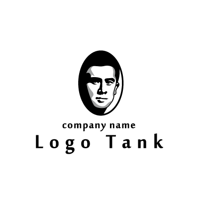 男性の顔のロゴ ロゴタンク 企業 店舗ロゴ シンボルマーク格安作成販売