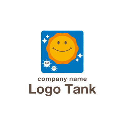 太陽と菌イラストのロゴ 太陽光 / 施工 /,ロゴタンク,ロゴ,ロゴマーク,作成,制作
