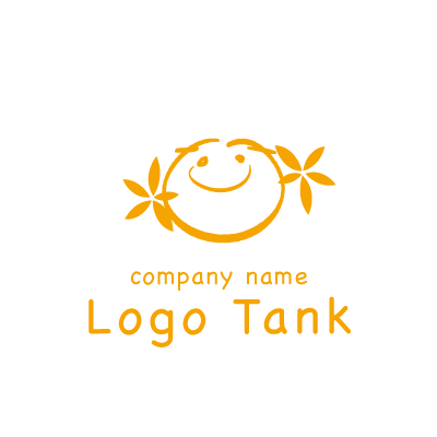 笑顔のマークが愛らしいマスコットキャラクターのような ロゴ 単色 / 黄色 / 笑顔 / 教育 / スクール / ポップ / シンプル / ロゴマーク / ロゴ / ロゴ制作 / 作成 /,ロゴタンク,ロゴ,ロゴマーク,作成,制作