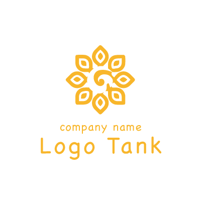 ひまわりのような明るい印象のロゴ ロゴタンク 企業 店舗ロゴ シンボルマーク格安作成販売