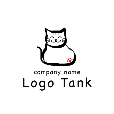 手書き風の猫のロゴ ロゴタンク 企業 店舗ロゴ シンボルマーク格安作成販売