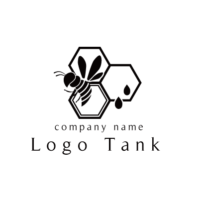 蜂とハチミツをモチーフにしたロゴ【ロゴタンク】企業・店舗ロゴ