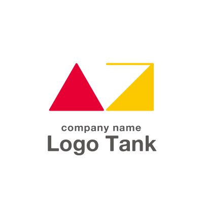 AとZの暖かいカラーのロゴ 三角 / A / Z / アルファベット /,ロゴタンク,ロゴ,ロゴマーク,作成,制作