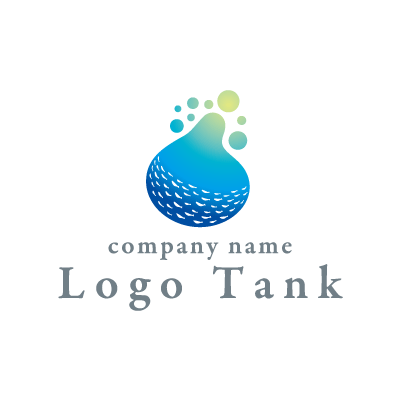 海と魚の群れを表現したロゴ ロゴタンク 企業 店舗ロゴ シンボルマーク格安作成販売