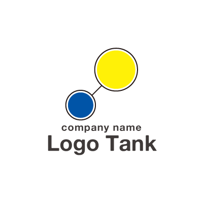 青と黄の補色のロゴマーク カラー / カラフル /,ロゴタンク,ロゴ,ロゴマーク,作成,制作
