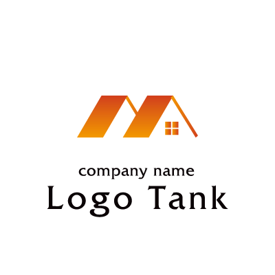 アルファベットMと屋根のロゴ