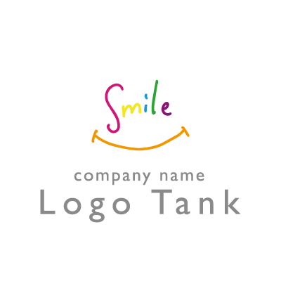 Smileをイメージした文字ロゴ ロゴタンク 企業 店舗ロゴ シンボルマーク格安作成販売