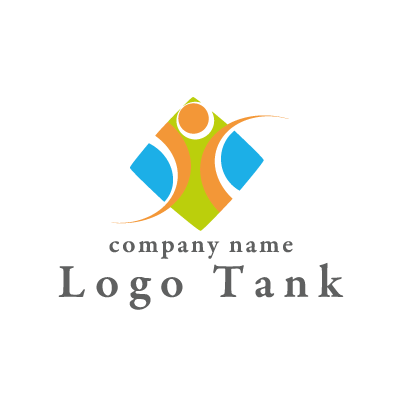 躍動する人のロゴ【ロゴタンク】企業・店舗ロゴ・シンボルマーク格安