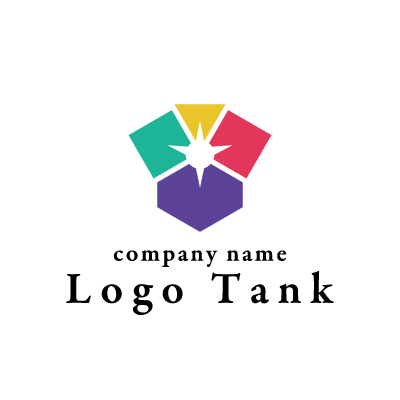 様々な図形を組み合わせたロゴ ロゴタンク 企業 店舗ロゴ シンボルマーク格安作成販売