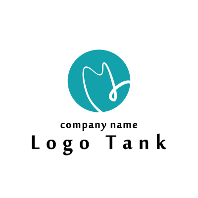 青緑に ｍ のロゴ ロゴタンク 企業 店舗ロゴ シンボルマーク格安作成販売