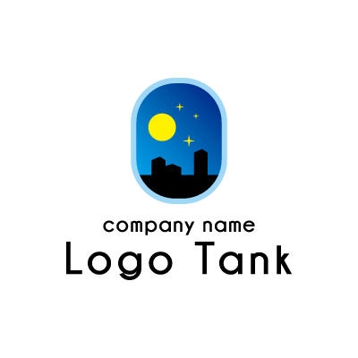 夜景のイラストのロゴ ロゴタンク 企業 店舗ロゴ シンボルマーク格安作成販売
