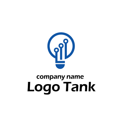 Ledと電球をイメージしたロゴ ロゴタンク 企業 店舗ロゴ シンボルマーク格安作成販売