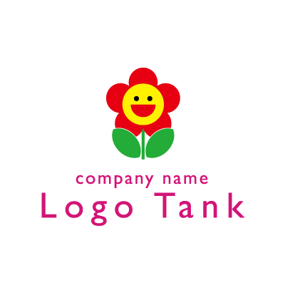 お花のキャラクターロゴ ロゴタンク 企業 店舗ロゴ シンボルマーク格安作成販売