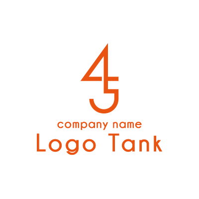 4と５を組み立てたロゴ ロゴタンク 企業 店舗ロゴ シンボルマーク格安作成販売