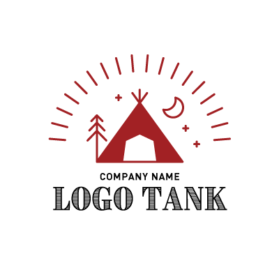 キャンプのロゴ 夜 /,ロゴタンク,ロゴ,ロゴマーク,作成,制作
