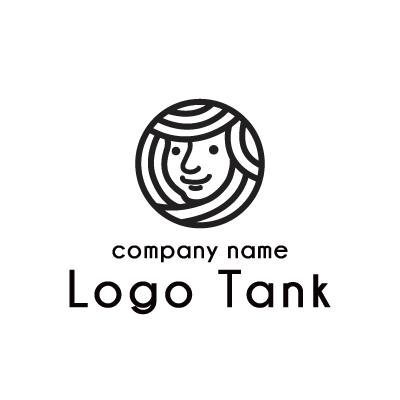 顔のイラストのロゴ ロゴタンク 企業 店舗ロゴ シンボルマーク格安作成販売