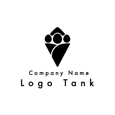 クレープのロゴ ロゴタンク 企業 店舗ロゴ シンボルマーク格安作成販売