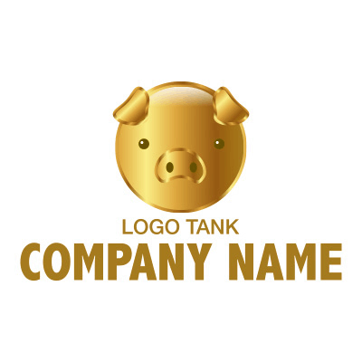 金の豚のロゴマーク