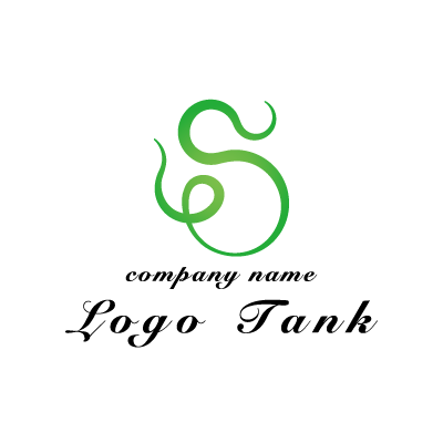 緑のグラデーションのロゴ ロゴタンク 企業 店舗ロゴ シンボルマーク格安作成販売