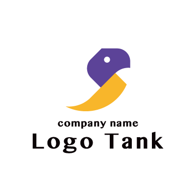 紫と黄色のロゴ ロゴタンク 企業 店舗ロゴ シンボルマーク格安作成販売