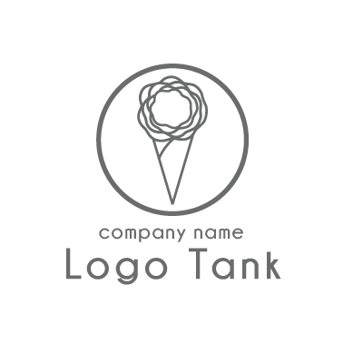クレープをモチーフにしたロゴ ロゴタンク 企業 店舗ロゴ シンボルマーク格安作成販売