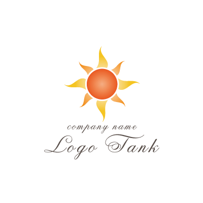 輝く太陽のロゴ 太陽 / 輝き / 照らす / リラックス / オレンジ / サブスクリプション / 黄色 /,ロゴタンク,ロゴ,ロゴマーク,作成,制作