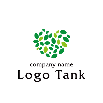 葉でハートを表現したロゴ