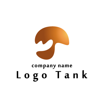 茶色のグラデーションのロゴ