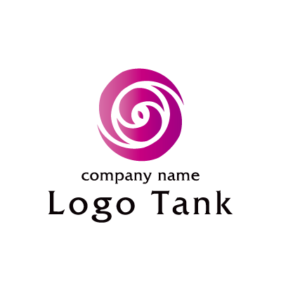 紫の花のロゴ ロゴタンク 企業 店舗ロゴ シンボルマーク格安作成販売