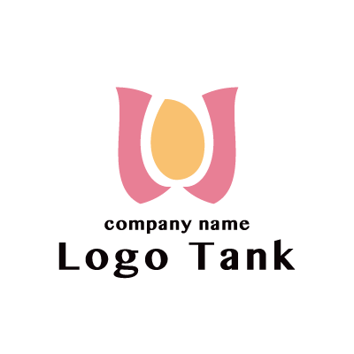 ピンクとオレンジのロゴ ロゴタンク 企業 店舗ロゴ シンボルマーク格安作成販売