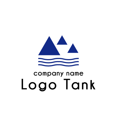 海に浮かぶ島のロゴ ロゴタンク 企業 店舗ロゴ シンボルマーク格安作成販売