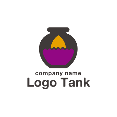 壺焼き芋のロゴ 紫 / 食べ物 /,ロゴタンク,ロゴ,ロゴマーク,作成,制作