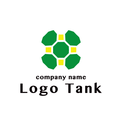 緑と黄色のロゴ ロゴタンク 企業 店舗ロゴ シンボルマーク格安作成販売
