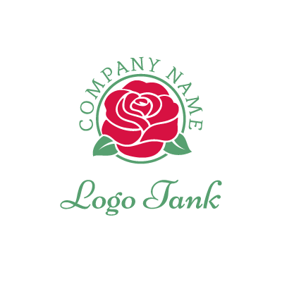 バラのロゴ ロゴタンク 企業 店舗ロゴ シンボルマーク格安作成販売