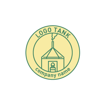 テントサウナのロゴ ロゴタンク 企業 店舗ロゴ シンボルマーク格安作成販売