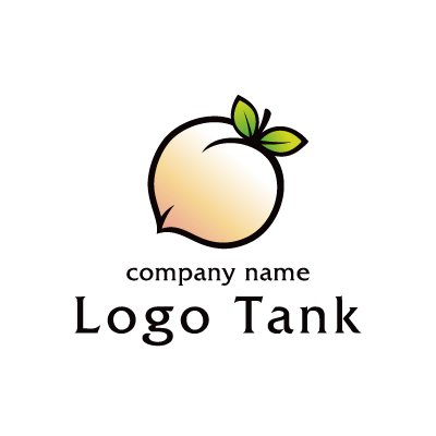 桃をモチーフにしたロゴ ロゴタンク 企業 店舗ロゴ シンボルマーク格安作成販売