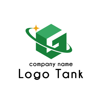 緑色のアルファベットのｇをモチーフにしたロゴ ロゴタンク 企業 店舗ロゴ シンボルマーク格安作成販売