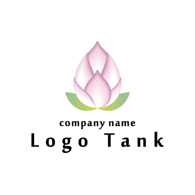 蓮の花のつぼみをモチーフにしたロゴ ロゴタンク 企業 店舗ロゴ シンボルマーク格安作成販売