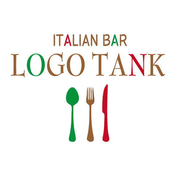 イタリアカラーの飲食ロゴマーク