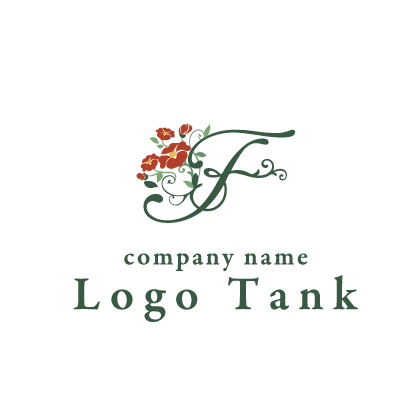 花と枝をモチーフにしたロゴ ロゴデザインの無料リクエスト ロゴタンク