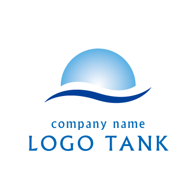 海と空をイメージしたロゴ ロゴタンク 企業 店舗ロゴ シンボルマーク格安作成販売