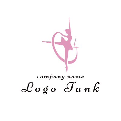 新体操をしている女のロゴ ロゴタンク 企業 店舗ロゴ シンボルマーク格安作成販売