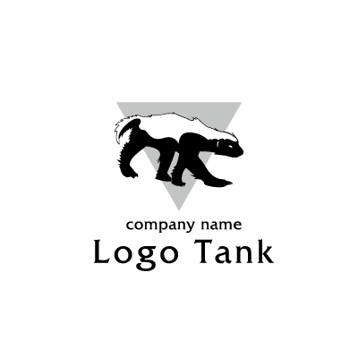 ラーテルのロゴ 動物 / モノトーン / 力強い /,ロゴタンク,ロゴ,ロゴマーク,作成,制作