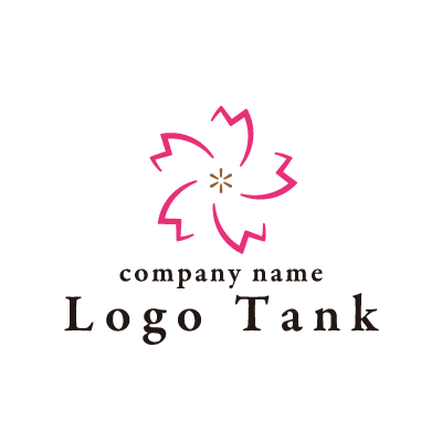 シンプルな桜の花のロゴ ロゴタンク 企業 店舗ロゴ シンボルマーク格安作成販売