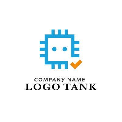 電子部品的なものをモチーフにしたロゴ ロゴタンク 企業 店舗ロゴ シンボルマーク格安作成販売