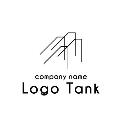 シンプルなラインのみのロゴ ロゴタンク 企業 店舗ロゴ シンボルマーク格安作成販売