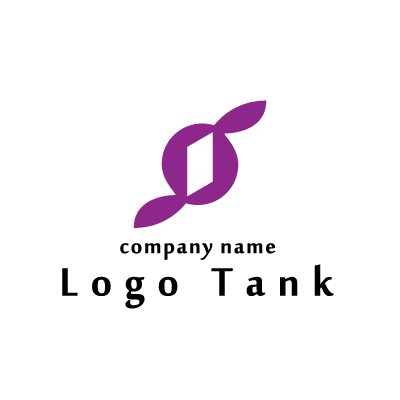 紫の抽象的なロゴ