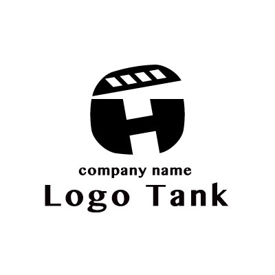 ｈと映画をモチーフにしたロゴ ロゴタンク 企業 店舗ロゴ シンボルマーク格安作成販売