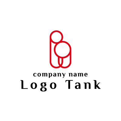 赤のシンプルなデザインのロゴ